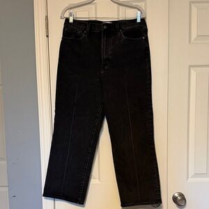 Pistola Cassie Super High Rise Straight Crop Jeans Black Wash